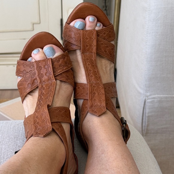 Neiman Marcus Pura López Used High Wedge platform Sexy Hot Dance❤️ Fits 7 to 7.5 - Picture 6 of 11